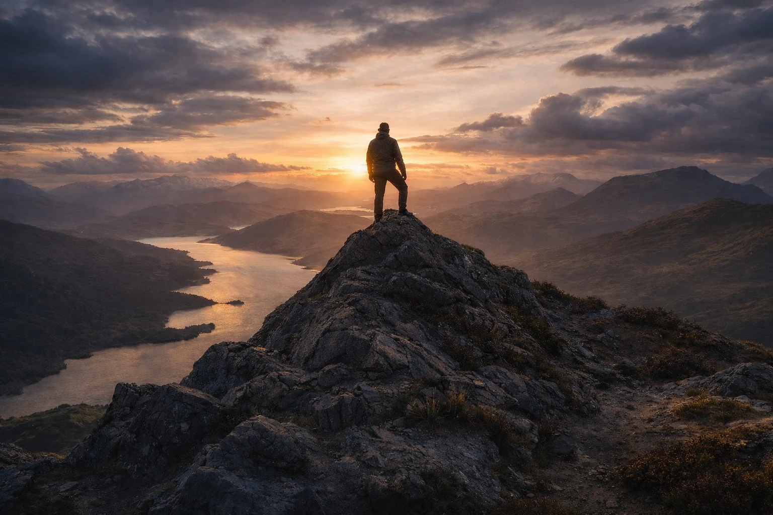 Outdoor adventure mountain landscape