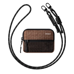 VULKIT -  VW152 RFID Blocking Coin Purse - Coffee Brown