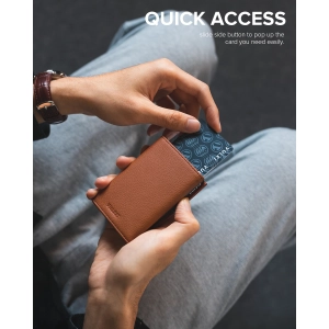 VULKIT -  VC302 Brown Tri-fold Wallet
