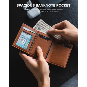VULKIT -  VC302 Brown Tri-fold Wallet
