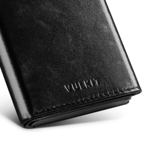 VULKIT - VC302P Tri-fold Wallet - Waxleather Black